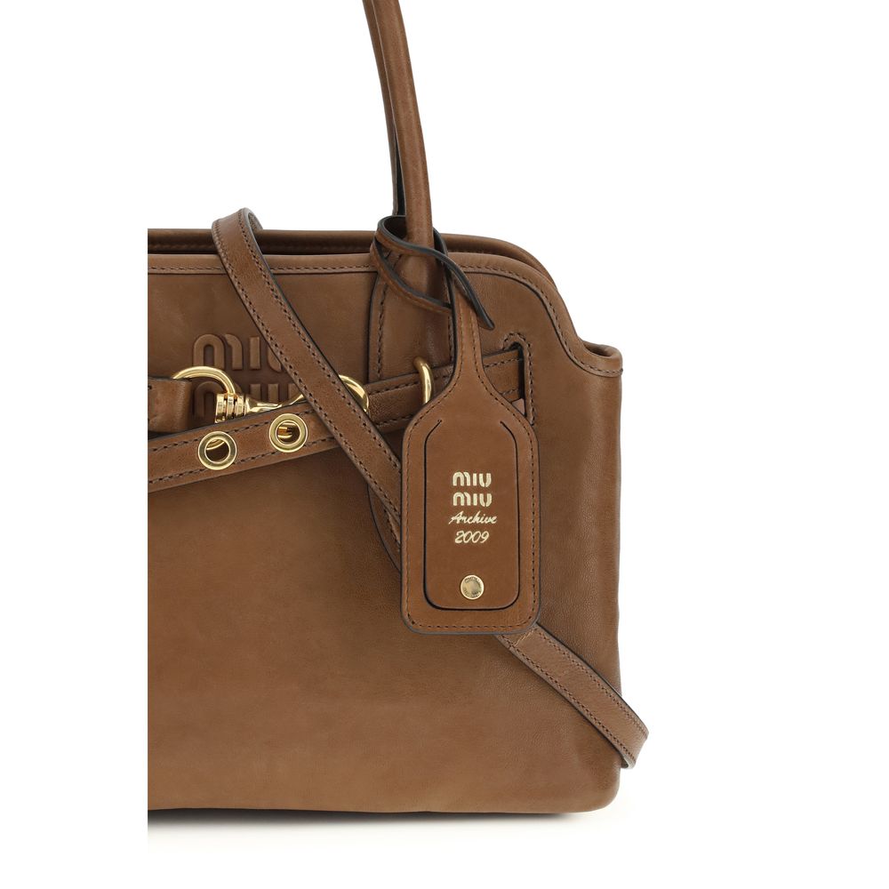 Miu Miu Brown Lamb Ovis Aries Aries Handbag