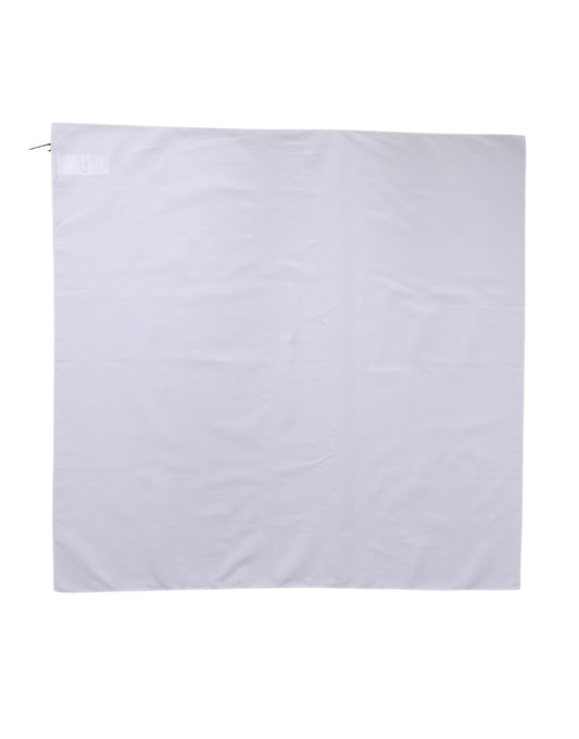 Dolce & Gabbana White Cotton Wrap Square Shawl Stole 71cm x 70cm Scarf
