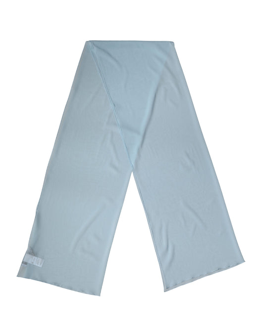 Dolce & Gabbana Light Blue Silk Neck Wrap Shawl Stole 200cm x 64cm Scarf
