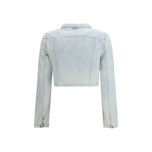 Diesel Blue Cotton Biker Jacket