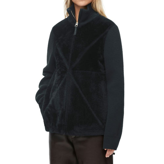 Loewe Black Lamb Fur Full-Length Jacket