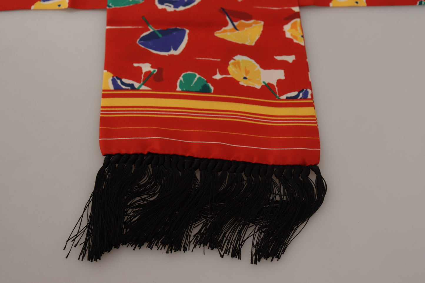 Dolce & Gabbana Multicolor DG Umbrellas Print Shawl Fringe Scarf