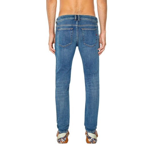 Diesel Blue Cotton Men Skinny Jean