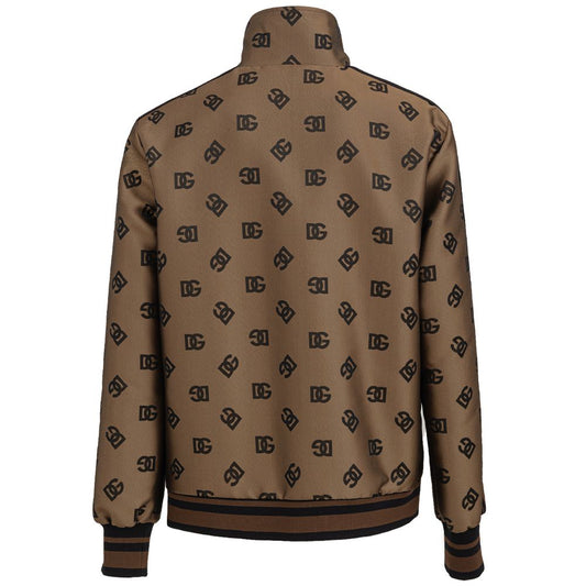 Dolce & Gabbana Bronze Polyester Shell Jacket