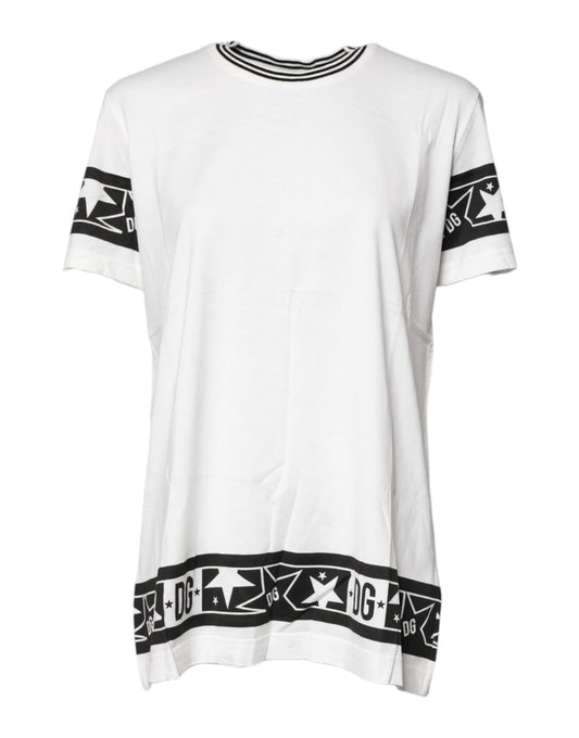 Dolce & Gabbana White #DGMillennials Cotton Crewneck T-shirt