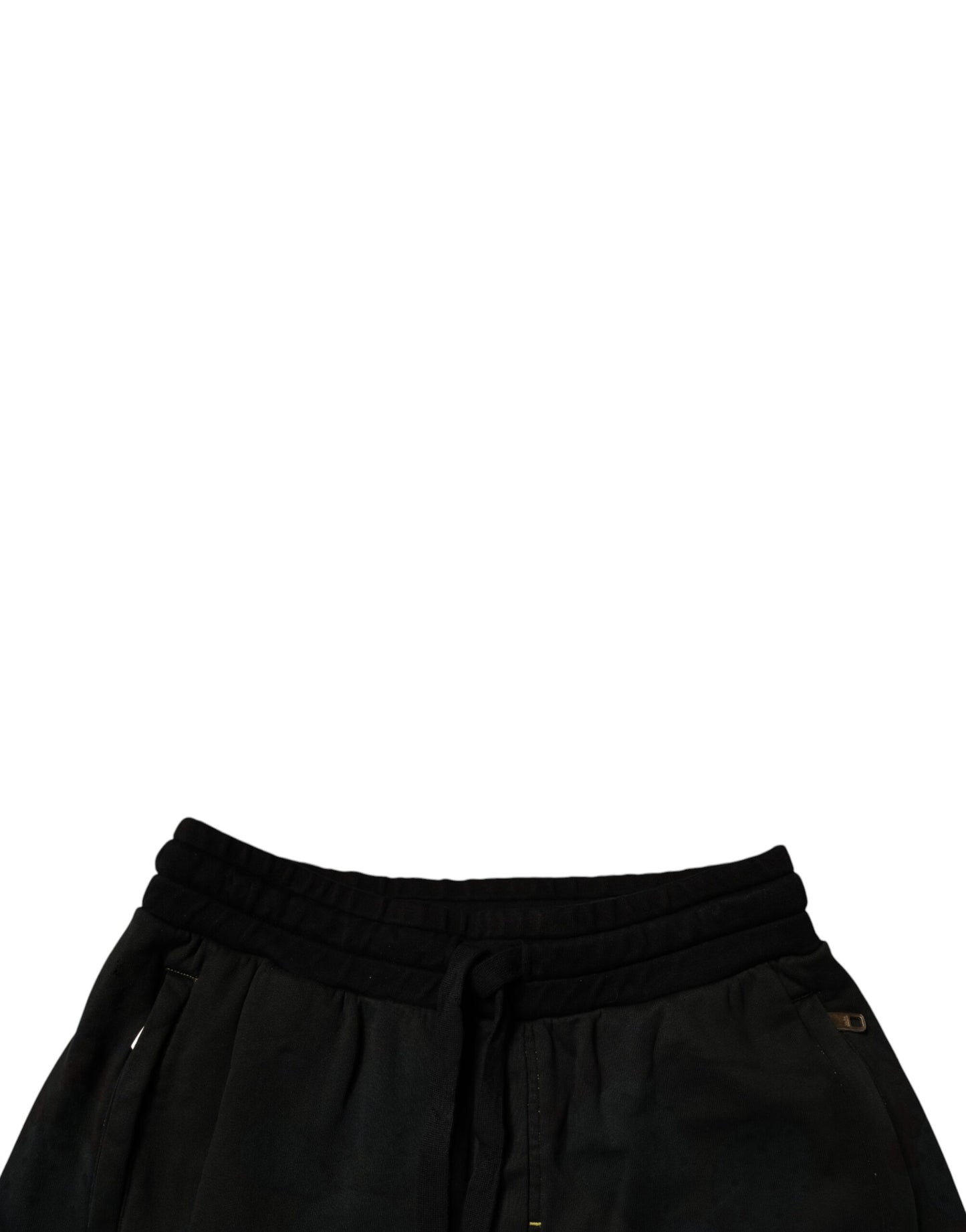 Dolce & Gabbana Black Cotton Sweatshorts Men Bermuda Shorts