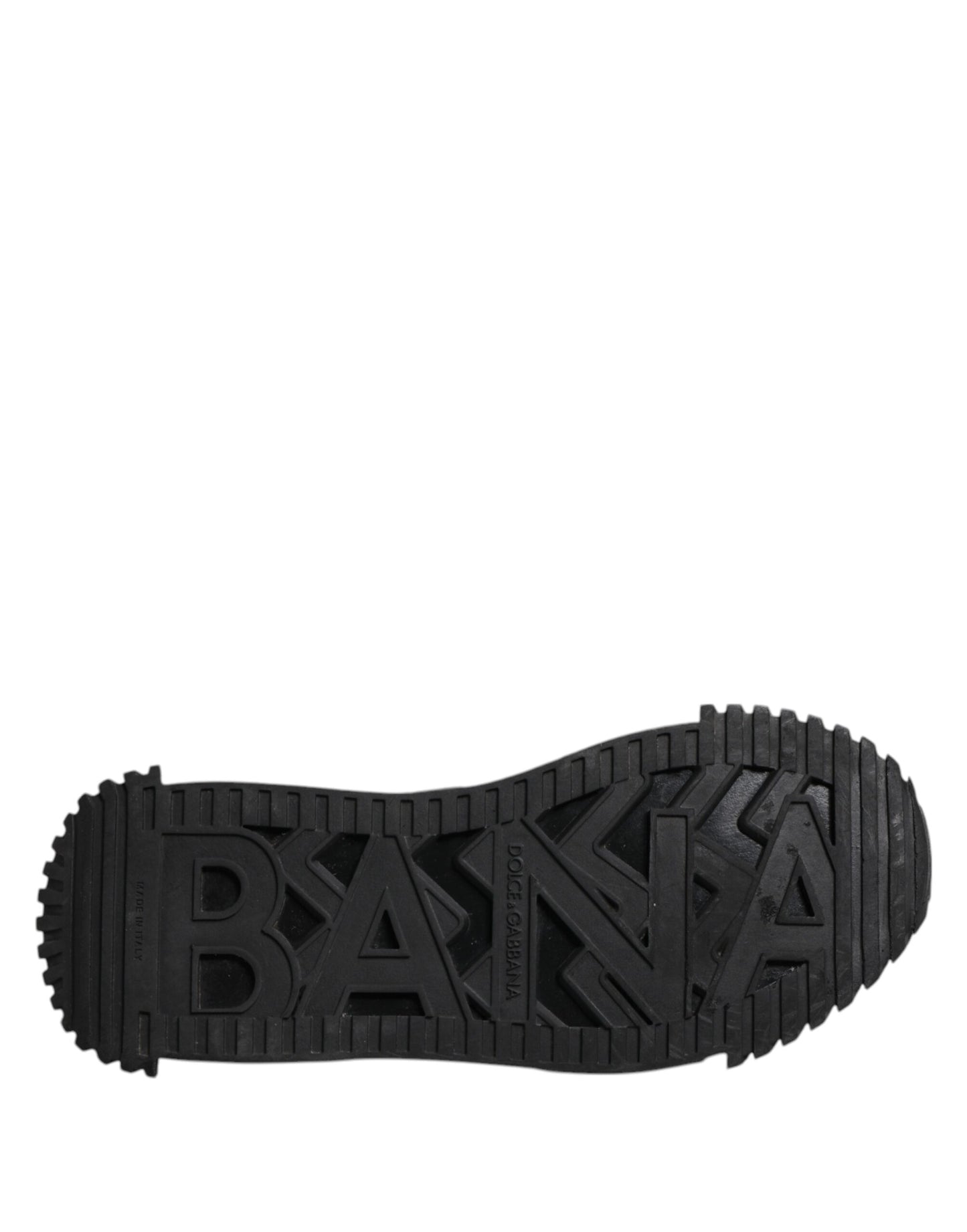 Dolce & Gabbana Black Logo Lace Up Low Top NS1 Sneakers Shoes