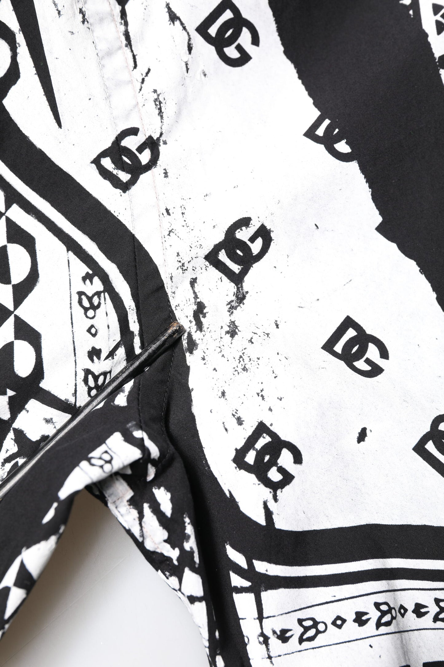 Dolce & Gabbana Black White Bandana MARTINI Casual Shirt