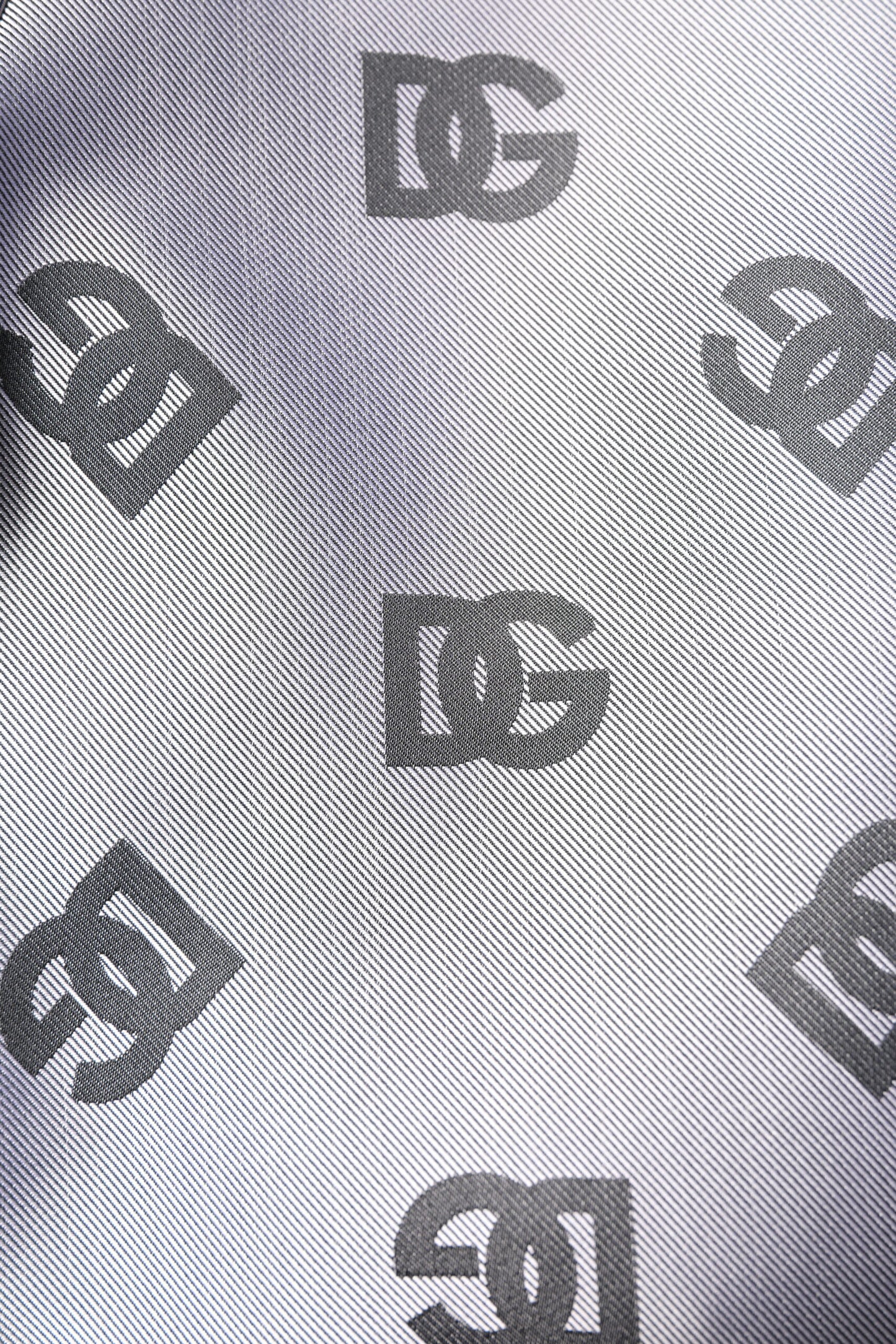 Dolce & Gabbana Gray Logo Monogram Full Zip Bomber Jacket