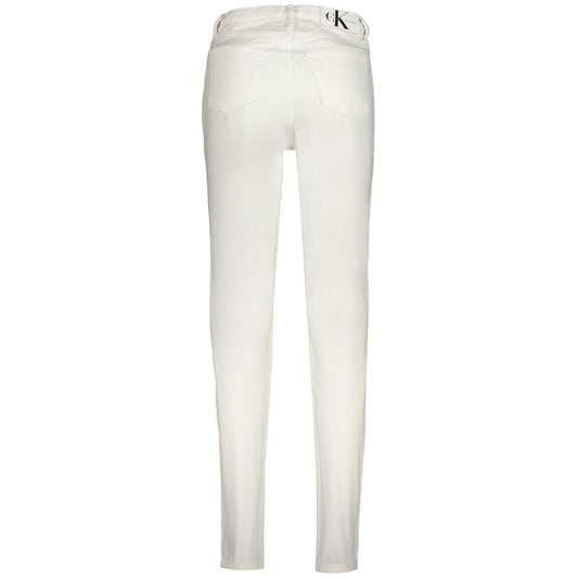 Calvin Klein White Cotton Jeans Denim