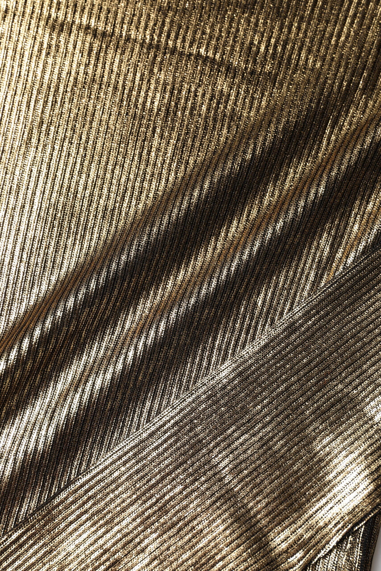 Dolce & Gabbana Gold Round Neck Long Sleeve Pullover Top