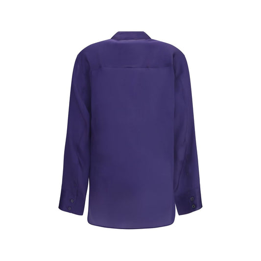 Khaite Purple Silk Dress Shirt