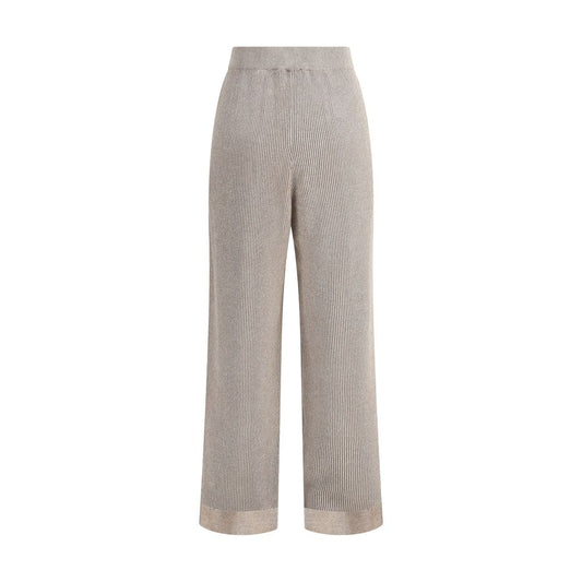 Brunello Cucinelli Gold Cotton Casual Pants