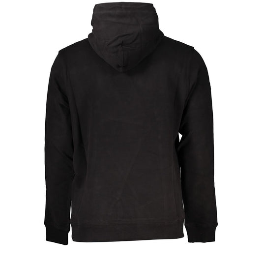 Tommy Hilfiger Black Cotton Men Sweater with Hood