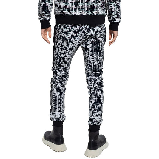 Balmain Black Cotton Men Sweatpant