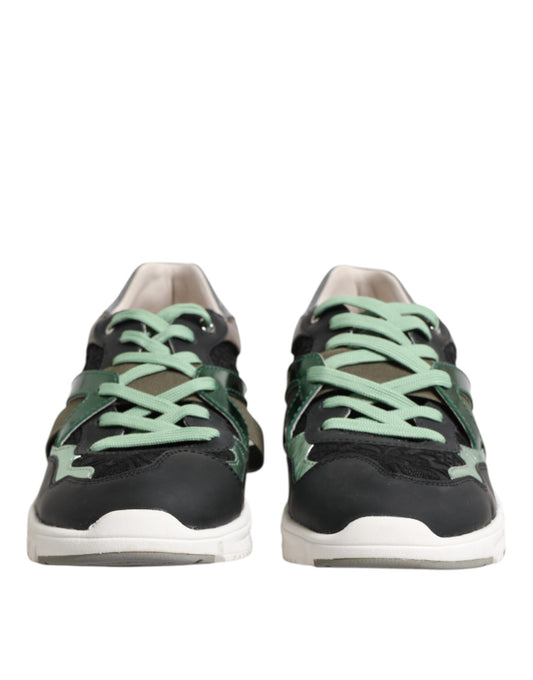 Dolce & Gabbana Multicolor Lace Up Low Top Sneakers Shoes