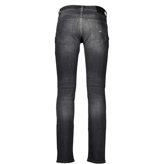 Tommy Hilfiger Black Cotton Men Jeans
