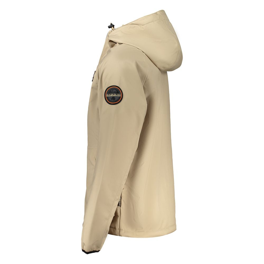Napapijri Beige Recycled Polyester Men Jacket