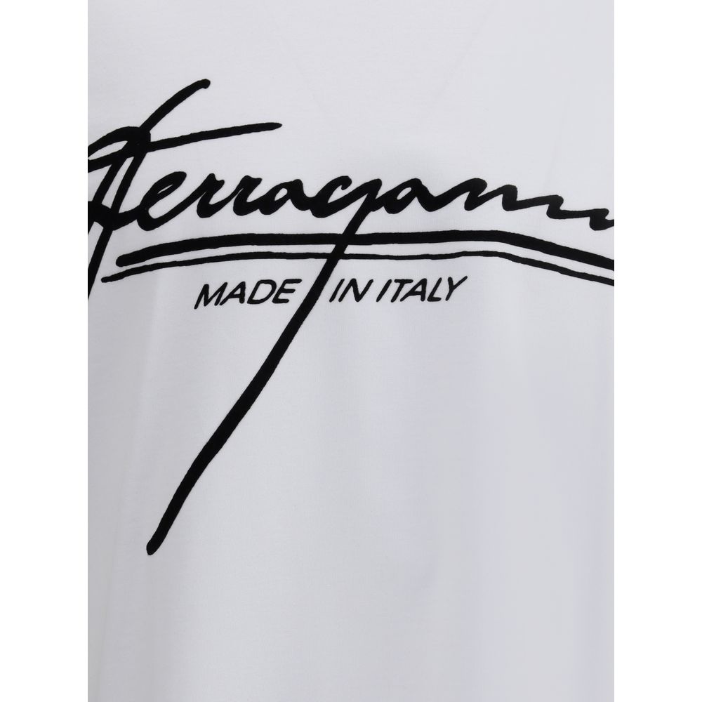 Ferragamo White Cotton T-Shirt