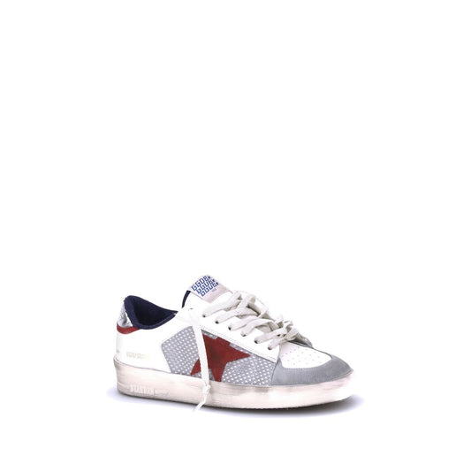 Golden Goose Red Calf Leather Bos Taurus Low Top Sneakers