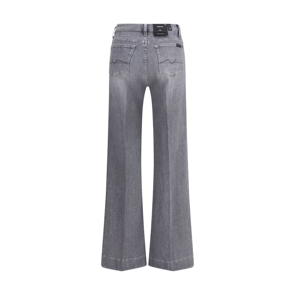 7FOR Gray Cotton Bootcut Jeans