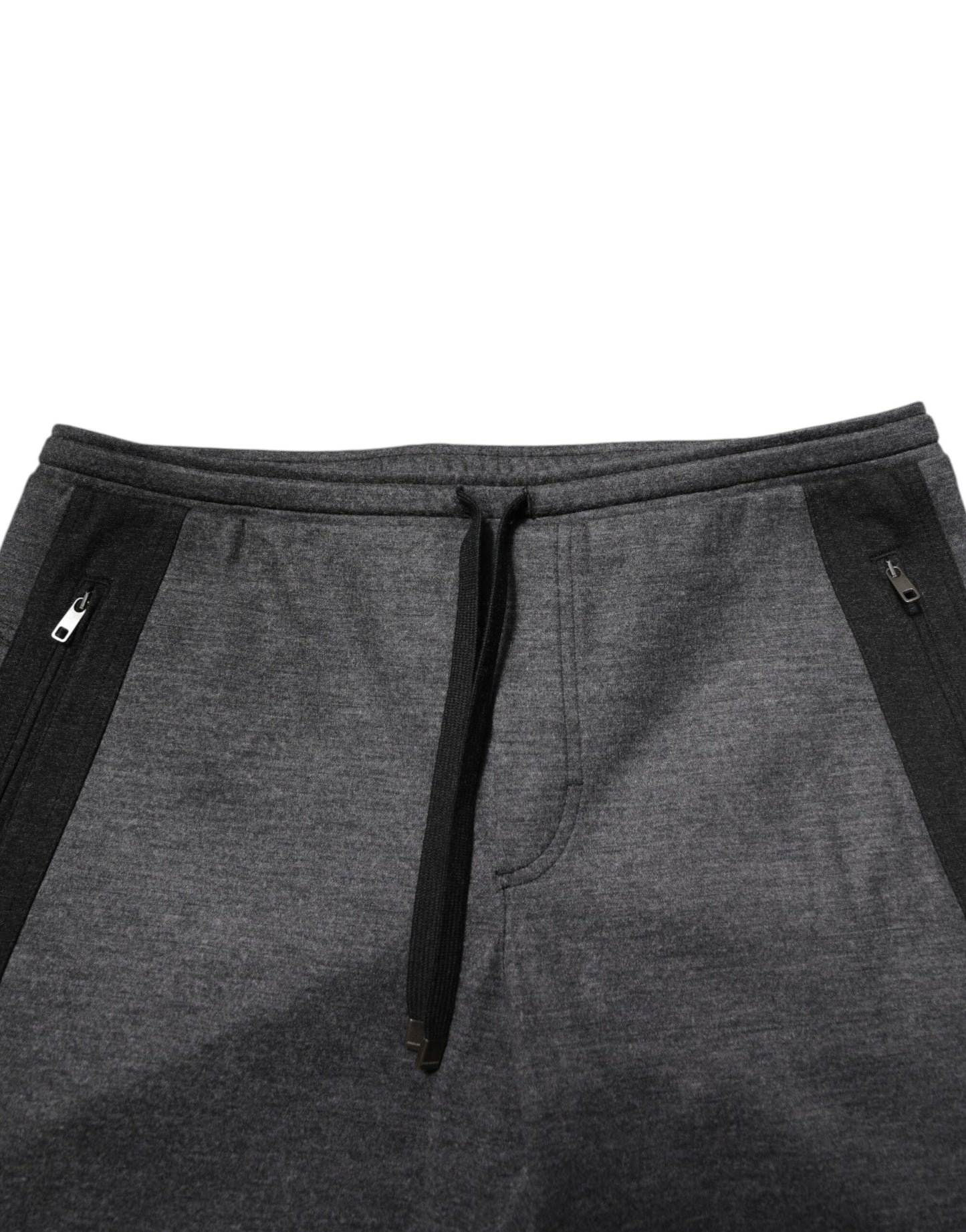 Dolce & Gabbana Gray Black Wool Blend Jogger Sweatpants Pants