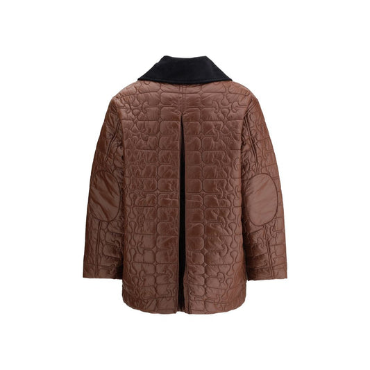 Ganni Shiny Quilt Midi Jacket