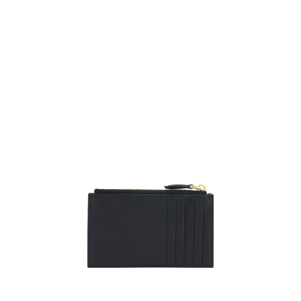 Prada Black Calf Leather Bos Taurus Wallet
