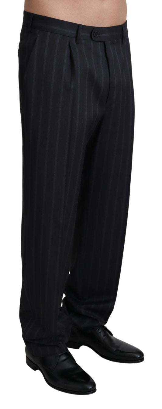 Dolce & Gabbana Gray Wool Blend Formal Trousers Pants