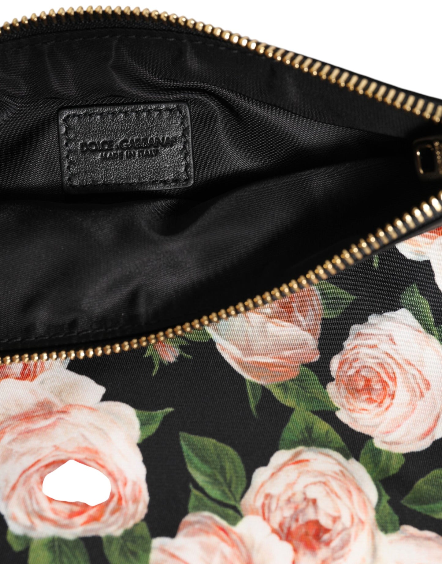 Dolce & Gabbana Multicolor Floral DG Plaque Clutch Women Pouch Borse Bag