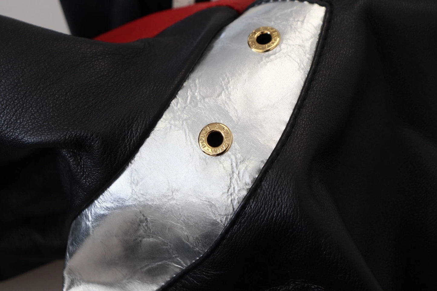 Dolce & Gabbana Black Leather Hooded Blouson Jacket