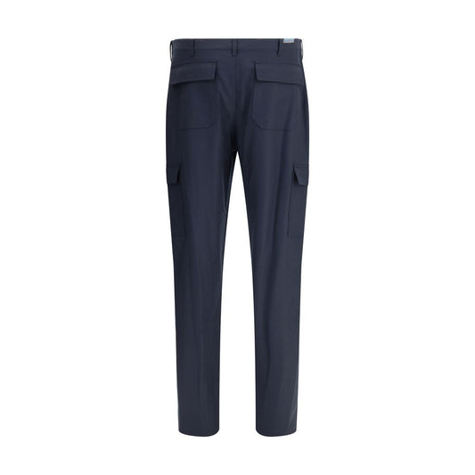 Etro Blue Wool Cargo Pants