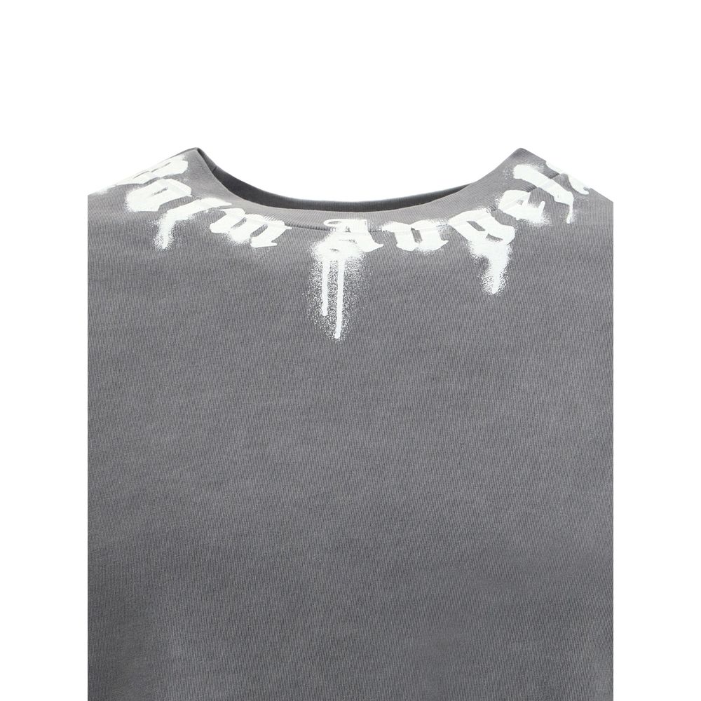 Palm Angels Gray Cotton Sportswear