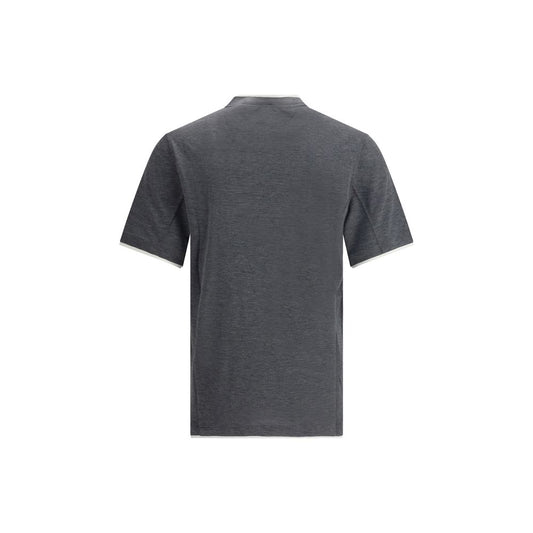 Brunello Cucinelli Gray Cotton T-Shirt