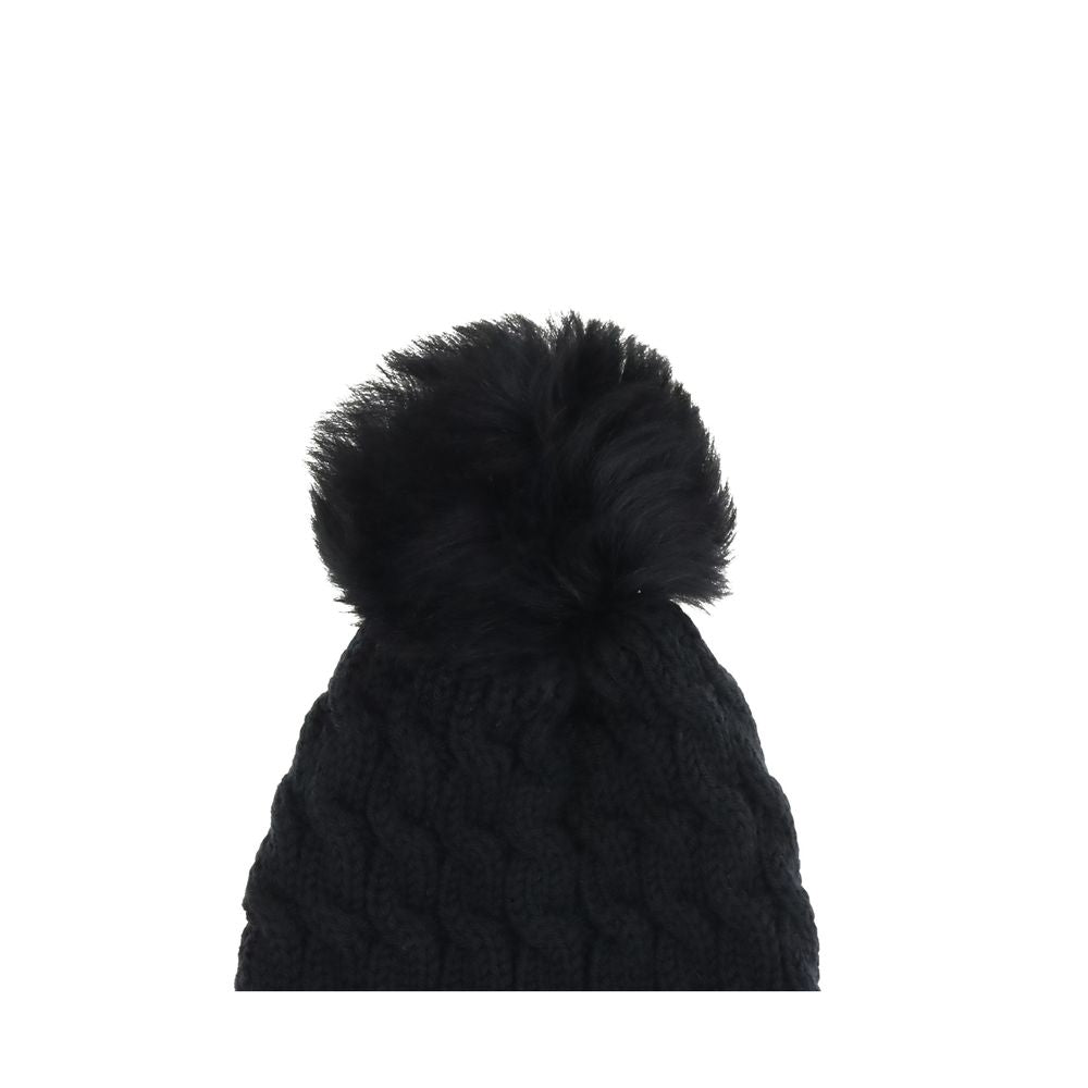Moncler Grenoble Black Fleece Wool Beanie