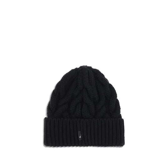 Moncler Grenoble Black Fleece Wool Beanie