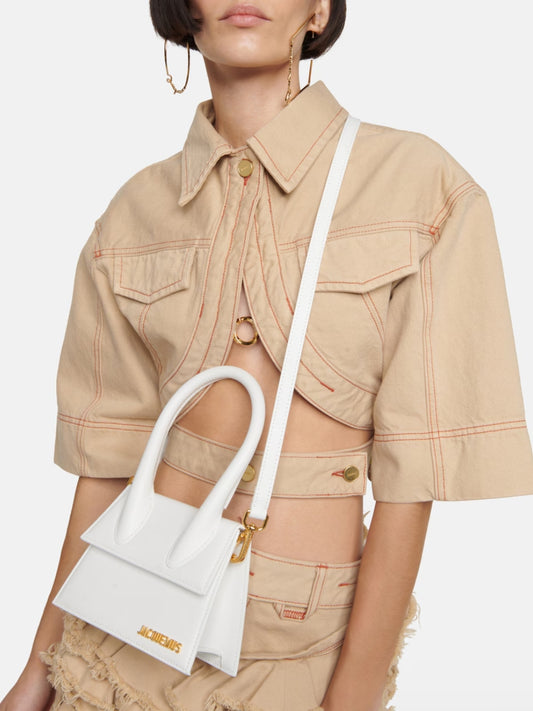 Jacquemus White Le Chiquito Moyen Bag