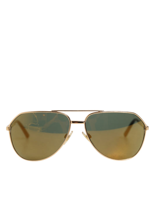 Dolce & Gabbana Gold Edition Aviator Shades Eyewear Sunglasses