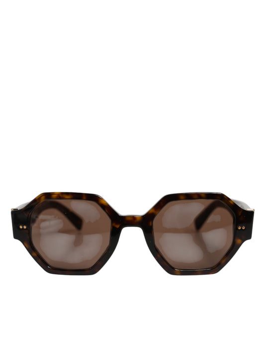 Dolce & Gabbana DG4379F Tortoiseshell Brown Acetate Geometric Shades Sunglasses
