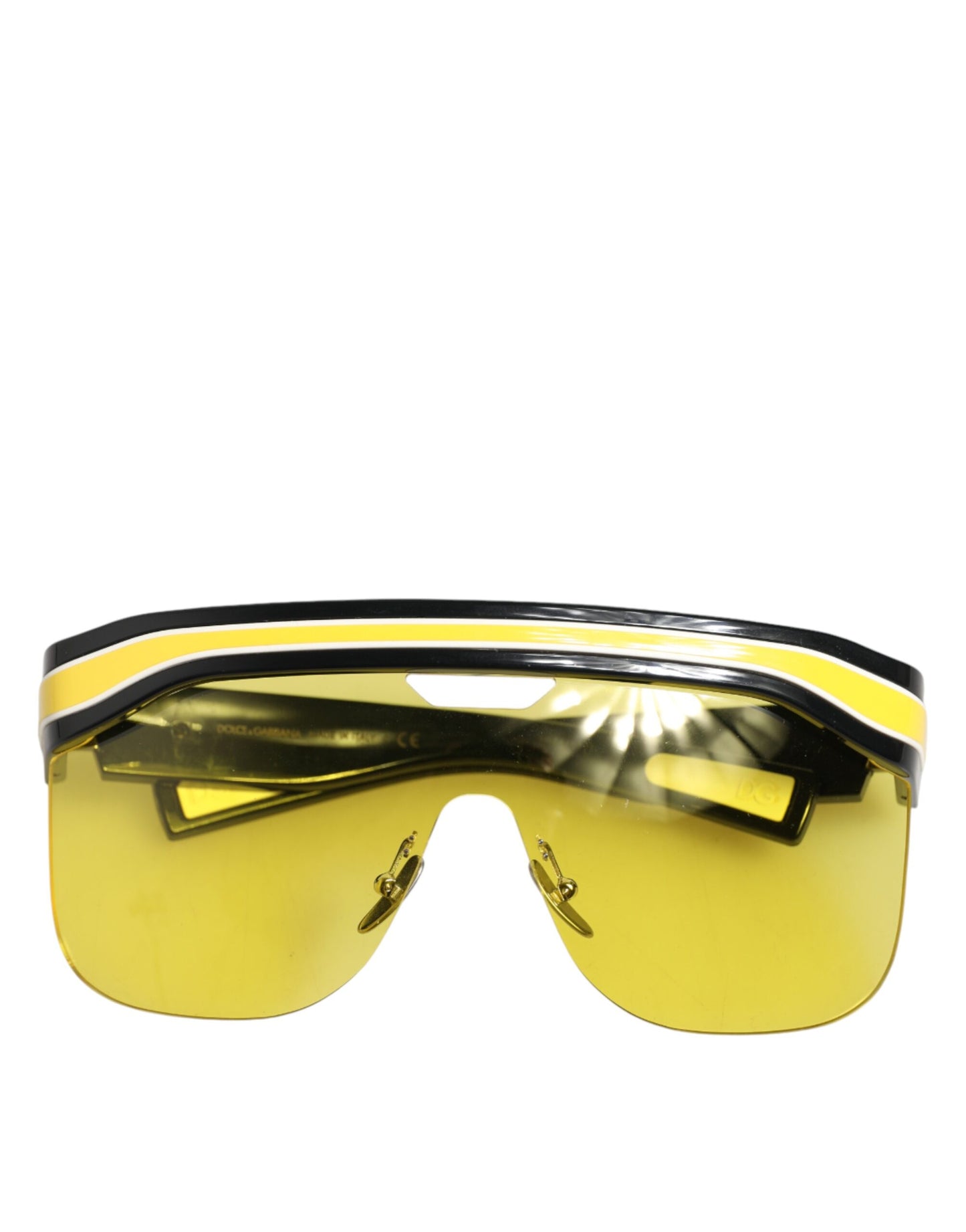 Dolce & Gabbana DG6162 Shield Black Yellow White Polyamide Sunglasses