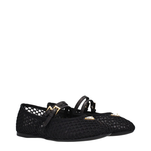 Prada Black Fabric Ballet Flats