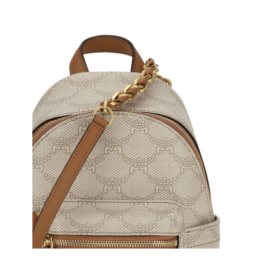 MCM Beige Polyethylene Backpack