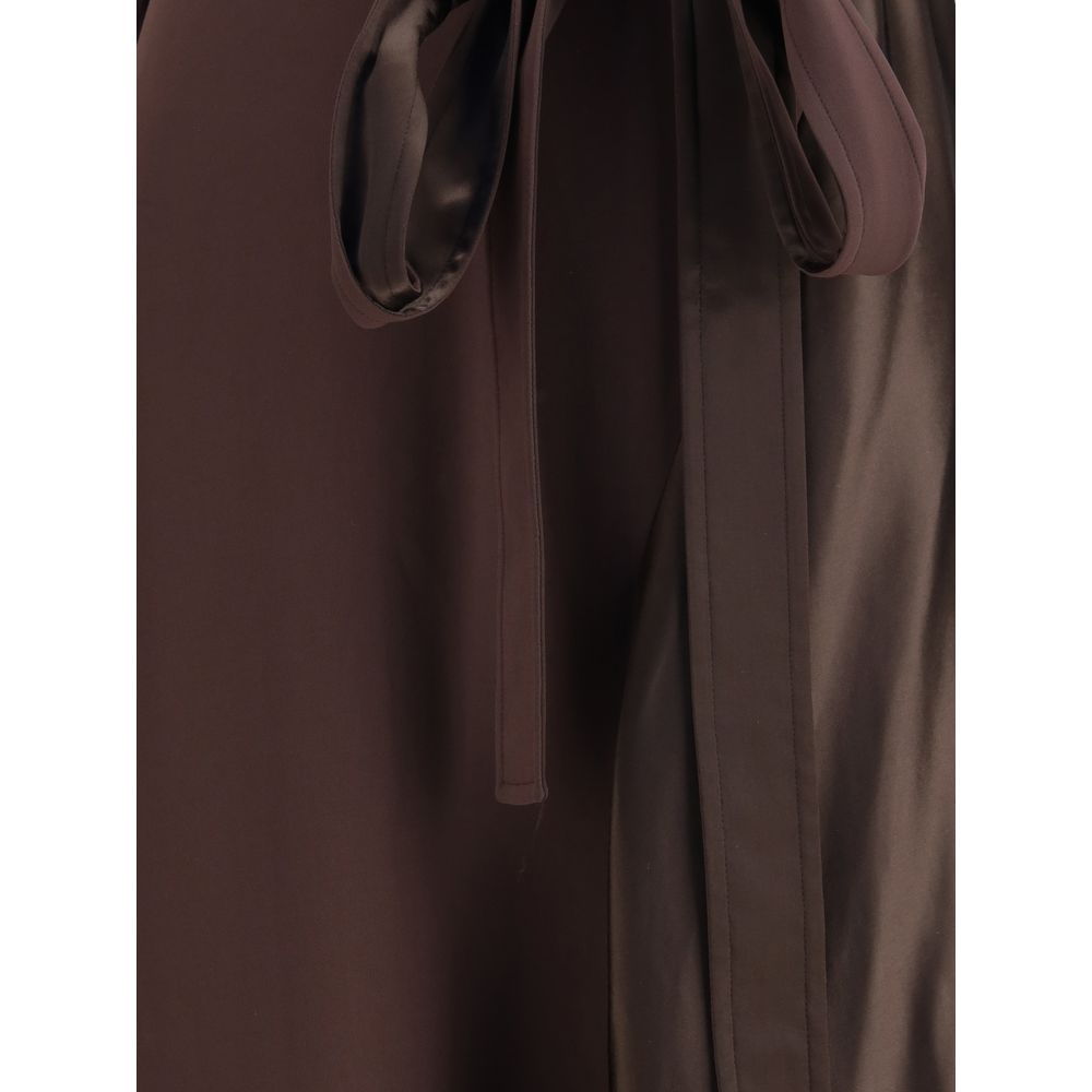 Ferragamo Brown Viscose Cocktail Dress