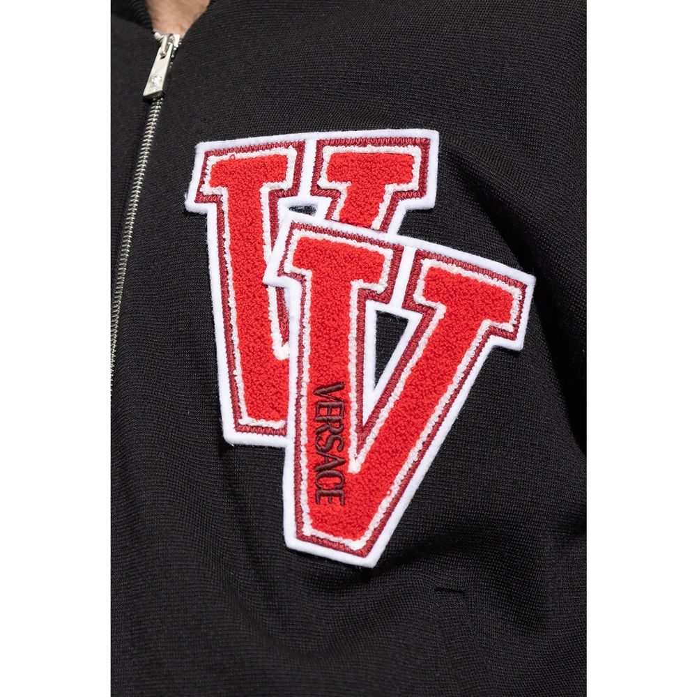 Versace Black Virgin Wool Bomber