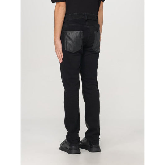Versace Jeans Black Leather Pants