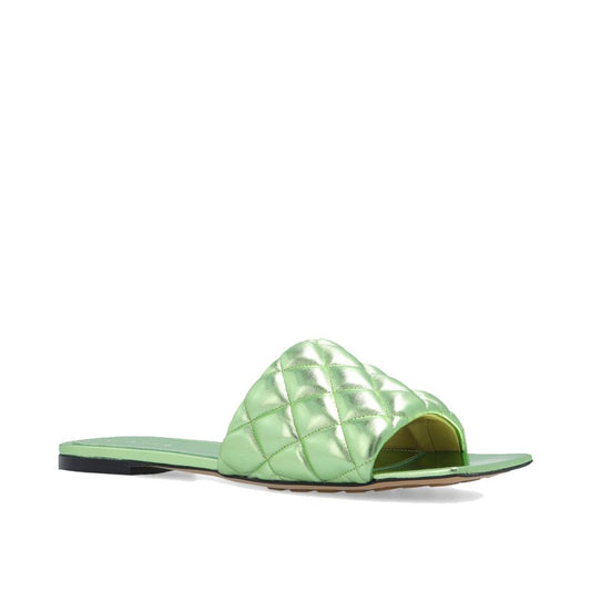 Bottega Veneta Bicolor Calfskin Flat Sandals