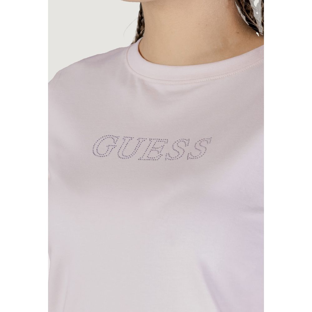 Guess Active Pink Cotton T-Shirt