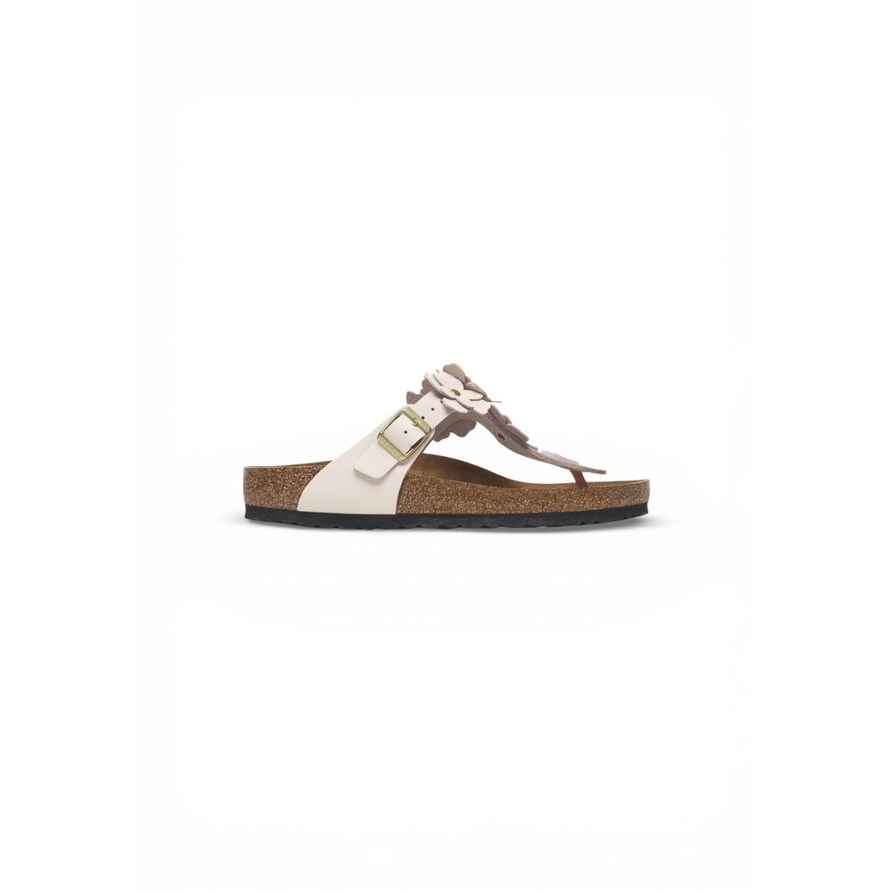 Birkenstock Pink Leather Flat Sandals