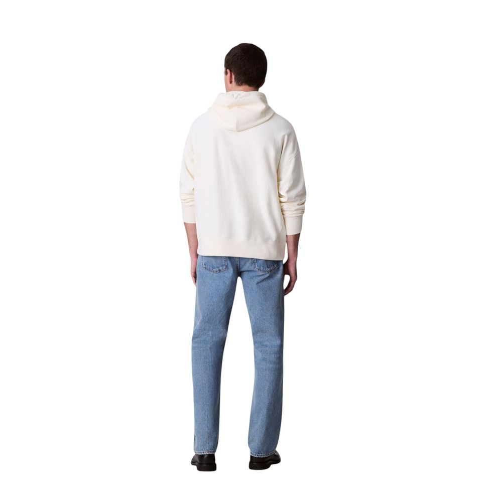 Calvin Klein Jeans White Cotton Hoodie