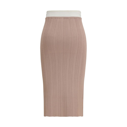 Diesel Multicolor Viscose Midi Skirt